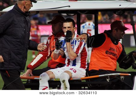 Giocatore di calcio ha subito un accidentation