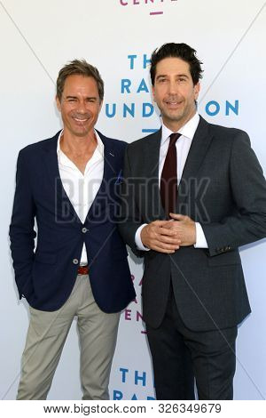 LOS ANGELES - OCT 6:  Eric McCormack, David Schwimmer at  The Rape Foundation's Annual Brunch at the Private Estate on October 6, 2019 in Beverly Hills, CA