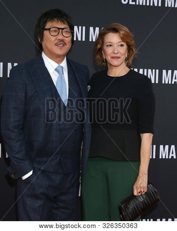 LOS ANGELES - OCT 6:  Benedict Wong, Linda Emond  at the 