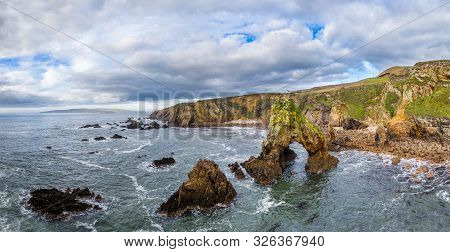 Aerial View Of The Crohy Head Sea Arch, County Donegal - Ireland