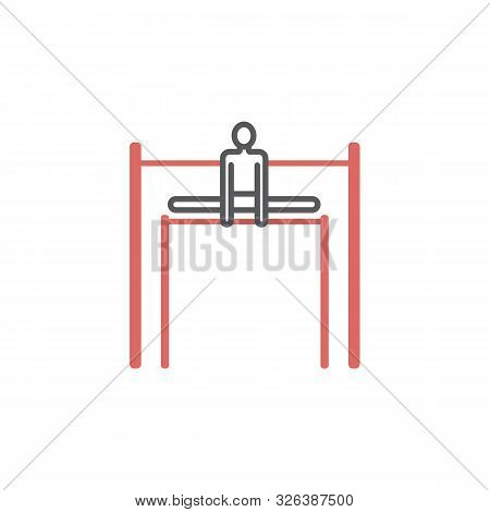 Horizontal Bar Line Icon Sport Vector Sign
