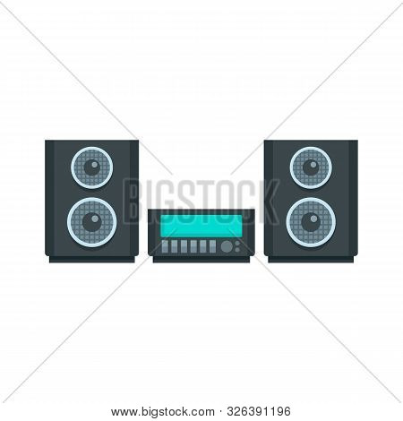 Digital Stereo System Icon. Flat Illustration Of Digital Stereo System Vector Icon For Web Design