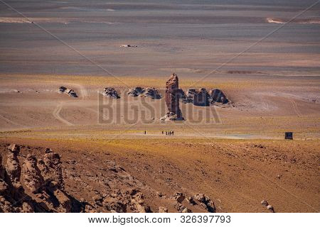 Stone Formation, Pacana Monk In Atacama Desert Long Shot