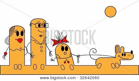 Famiglia con cane