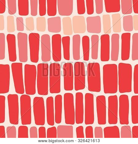 Seamless Vector Hand Drawn Calligraphic Brush Stroke Pattern. Colorful Style Design.