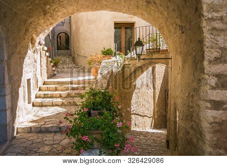 Arch In The Medieval Village Of Postignano In Umbria
