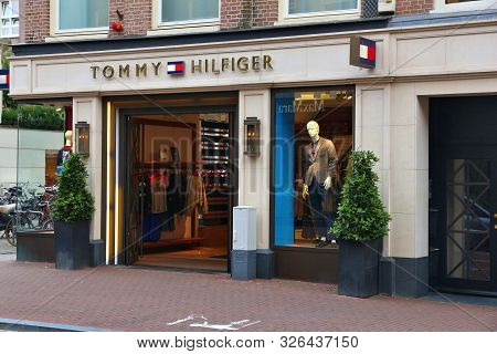 Amsterdam, Netherlands - July 10, 2017: Tommy Hilfiger Shop At P.c. Hooftstraat In Amsterdam. Pieter