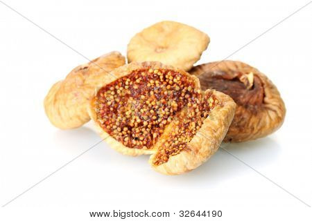 deliciosos higos secos, aislados en blanco