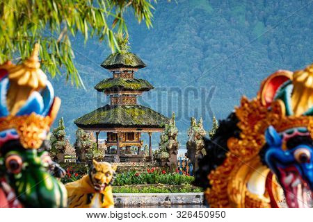 Ulun Danu Beratan temple smallest shrine in Bali, Indonesia