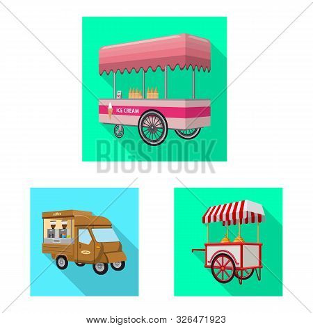 Vector Design Of Marketing And Tent Symbol. Set Of Marketing And Outdoor Vector Icon For Stock.