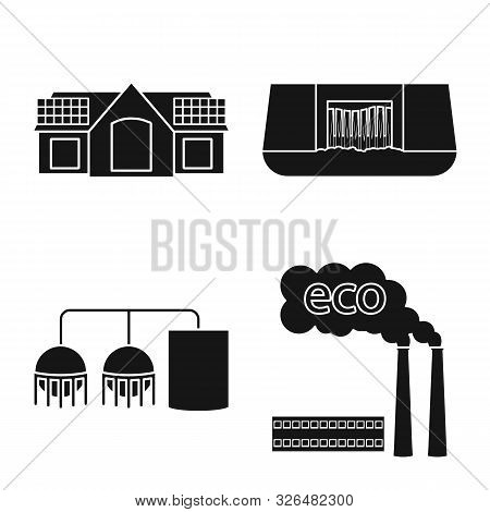 Vector Illustration Of Climate And Alternative Logo. Collection Of Climate And Nature Vector Icon Fo