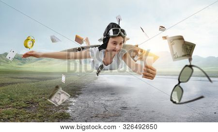 Fly with self-made plane wing
