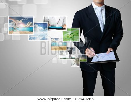 ธุรกิจคนแสดงสัมผัสหน้าจอเม็ดสตรีมมิ่งภาพ