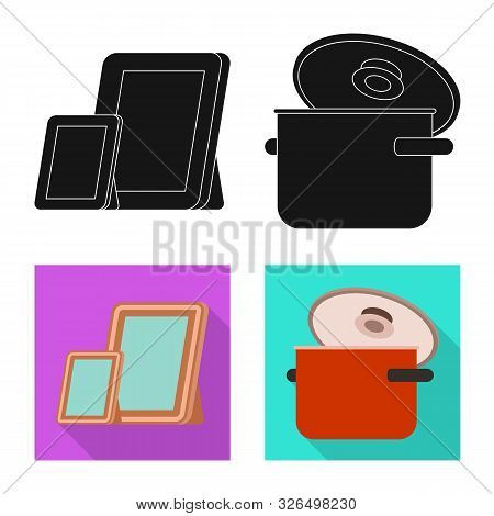 Vector Design Of Comfort And Equipment Logo. Set Of Comfort And Furniture Stock Vector Illustration.