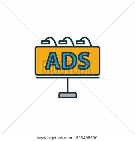Billboards Icon. Outline Filled Creative Elemet From Advertising Icons Collection. Premium Billboard