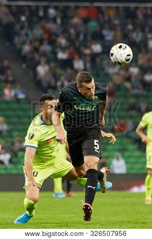 Krasnodar, Russia - October 3, 2019: Uros Spajic Of Fc Krasnodar In Action During The Uefa Europa Le