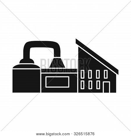 Vector Design Of Factory And Architecture Logo. Set Of Factory And Distribution Stock Vector Illustr