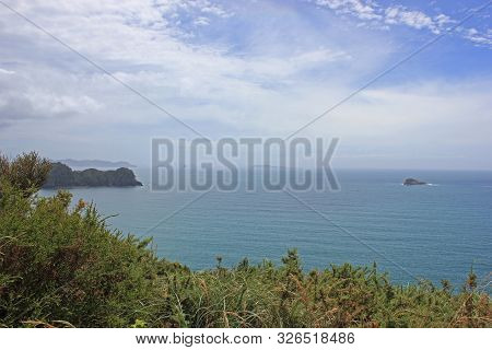 Panorama From The Walkway To The Cathedral Cove