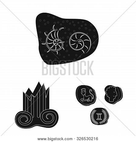 Isolated Object Of Museum And Attributes Logo. Set Of Museum And Historical Stock Vector Illustratio