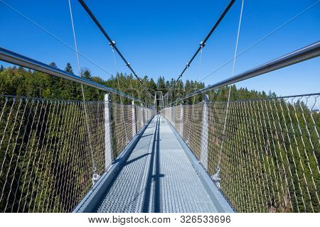 An image of the cable bridge at Bad Wildbad south Germany