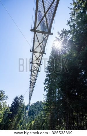 An image of the cable bridge at Bad Wildbad south Germany