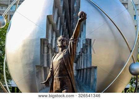 Obninsk, Russia - July 2016: Monument To The Pioneers Of Nuclear Energy. Obninsk Is The Birthplace O