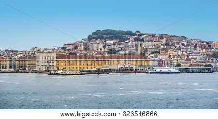 Lisbon,portugal - September 20, 2019: The View On Lisbon City, Portugal With River Tejo And The Old 