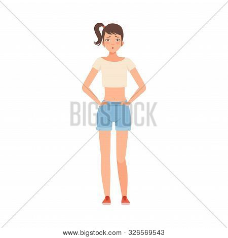 Displeased Teenager Character Illustration Vector On A White Background