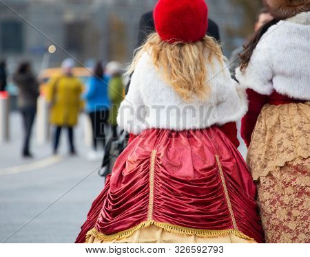 Beautiful Outfit Of Girls In Moscow On Red Square