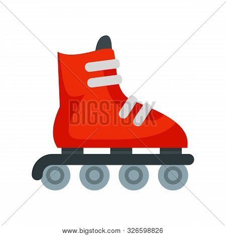 Inline Skates Icon. Flat Illustration Of Inline Skates Vector Icon For Web Design