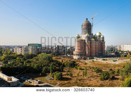 Bucharest, Romania - October 9, 2019: Construction Site Of 