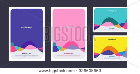 Getting Card Minimal Pastel Colour With Abstract Background Cute Graphic For Text Message Vector Ill