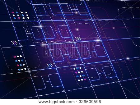 Vector Background Abstract Dark Technology Sim Communication Data Science