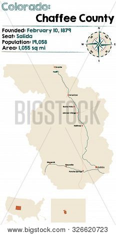 Large And Detailed Map Of Chaffee County In Colorado, Usa