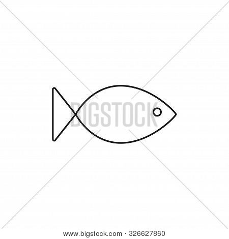 Fish, Food, Sea Icon. Vector Illustration, Flat Design.
