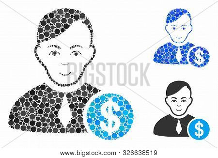 Commercial Loyer Composition For Commercial Loyer Icon Of Spheric Dots In Variable Sizes And Color T