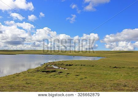 Lake somewhere in iceland on a quite sunny deay