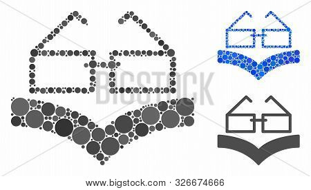 Reading Glasses Composition For Reading Glasses Icon Of Round Dots In Different Sizes And Color Tone