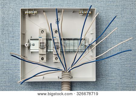 Home Electrical Wiring, Switchboard Installation. Installing A Fuseboard Or Circuit Breakers In A Ho