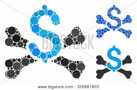 Mortal Debt Composition For Mortal Debt Icon Of Small Circles In Different Sizes And Color Tinges. V