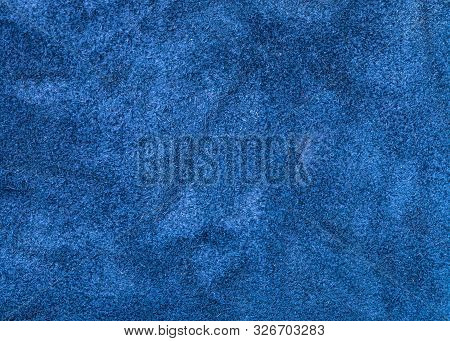 Textured Background From Blue Suede Close Up