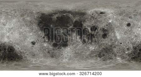 New highly detailed without blurriness Moon surface map. 3D rendering