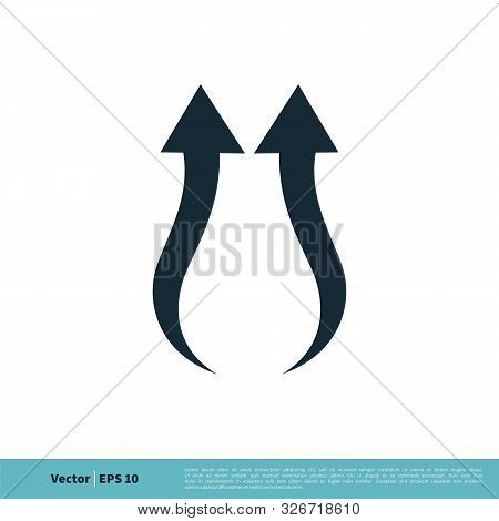 Arrow Icon Vector Logo Template Illustration Design. Vector Eps 10.