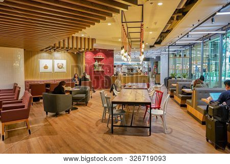 HONG KONG, CHINA - CIRCA JANUARY, 2019: interior shot of Pret a Manger. Pret a Manger is an international sandwich shop chain based in the United Kingdom.