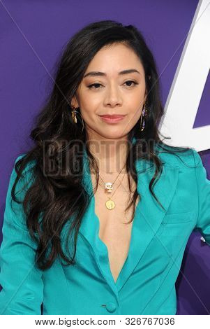 Aimee Garcia at the Los Angeles premiere of 'The Addams Family' held at the Century City AMC in Century City, USA on October 6, 2019.