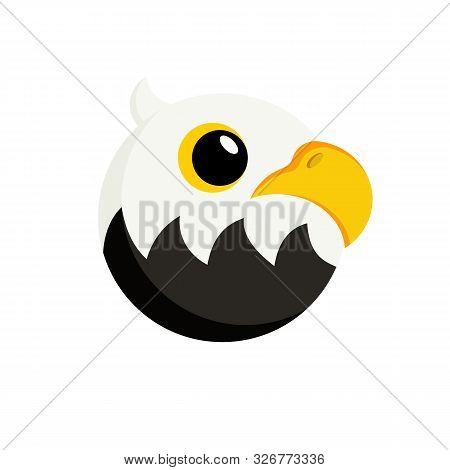 Icon Eagle In Flat Style Vector Image