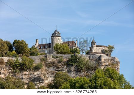 Castle Of Belcastel In Lacave. Lot, Midi-pyrenees, France