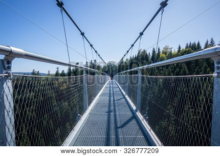 An image of the cable bridge at Bad Wildbad south Germany