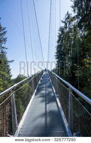 An image of the cable bridge at Bad Wildbad south Germany