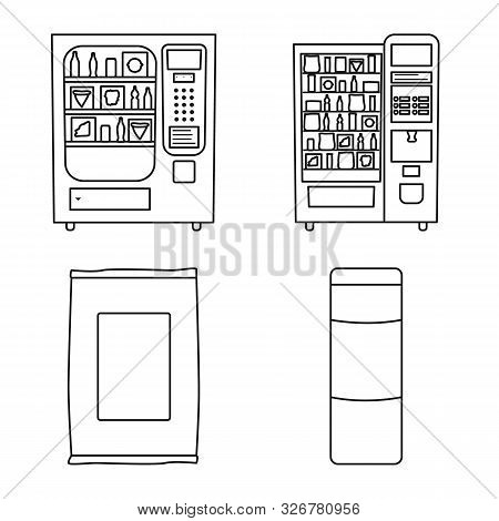 Vector Design Of Business And Snack Symbol. Set Of Business And Consumer Stock Vector Illustration.
